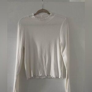 American Eagle Ruffle Turtle Neck